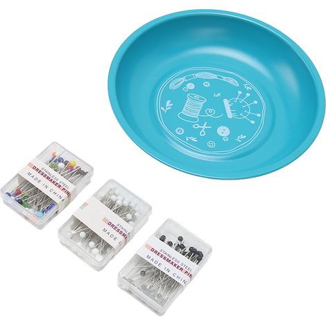 Outils de couture, bol de rangement magnétique coloré, porte-aiguilles, outil de rangement pour patchwork, épingle magnétique, plat (vert) (1/5)