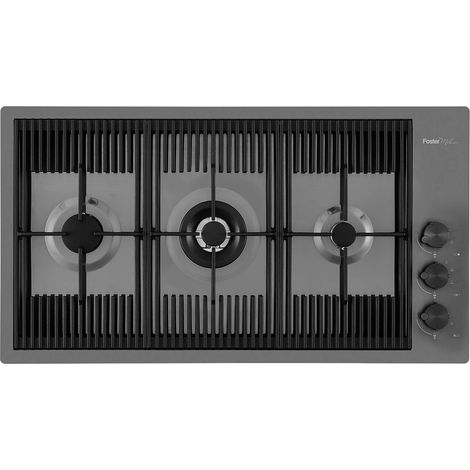Foster 7680 006. Colore del prodotto: Grigio, Posizionamento dell'apparecchio: Da incasso, Dimensione della larghezza del piano cottura: 87 cm. Tipo di controllo: Manopola, Posizione di c... - 7680006