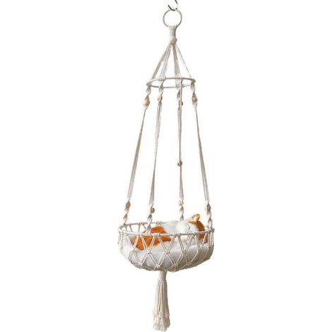 Hamac suspendu pour chat - Lit pour chat d'intérieur Nid de balanoire pour chat Cadeaux pour les amoureux des chats，Ne pas inclure le coussin, seulement la balançoire pour chat (1/5)
