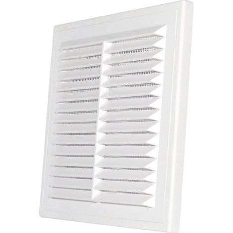 Grille De Ventilation - Pour Porte - PVC Blanc - 150 X 150 Mm - 0.09 Kg - Standard