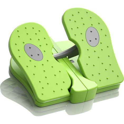 Marchepied d'exercice en nylon renforcé, mini stepper pliable silencieux pour entraînement des jambes sous bureau, vert pomme, taille unique (1/5)