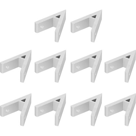 10 Pièces Profilés d'Angle Aluminium 45° pour Cadres 20x20 30x30 40x40, Connecteur de Montage Industriel