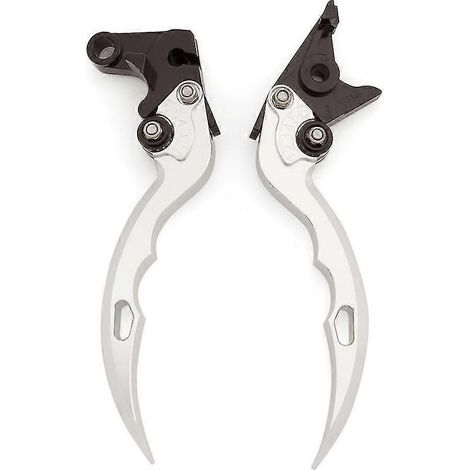 Pour Bajaj Pulsar 200 NS (toutes années) : Kit de leviers de frein et d'embrayage réglables en aluminium usiné CNC, accessoires pour moto FXCNC - argent (1/5)