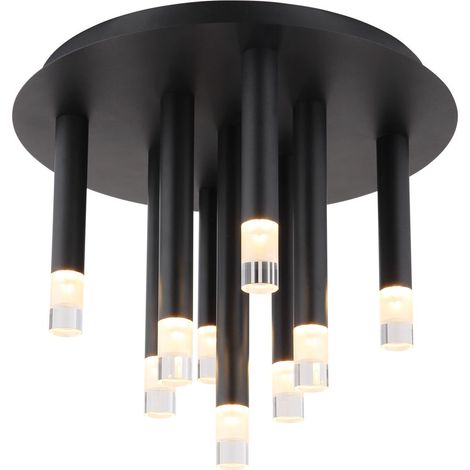 Globo - plafón - RYAN - negro - metal - Ø 34cm - G9 - 15629-9D