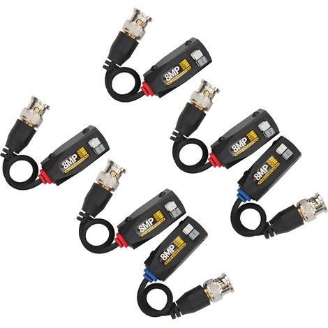 6 Stück Video Power Balun 8MP Anti Thunder Transmitter für CVI/TVI/AHD/CVBS Transceiver (1/5)