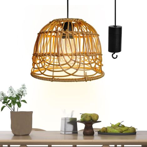 Lámpara de araña de imitación creativa, lámpara de araña decorativa de plástico de estilo retro, lámpara de araña a pilas (1/5)