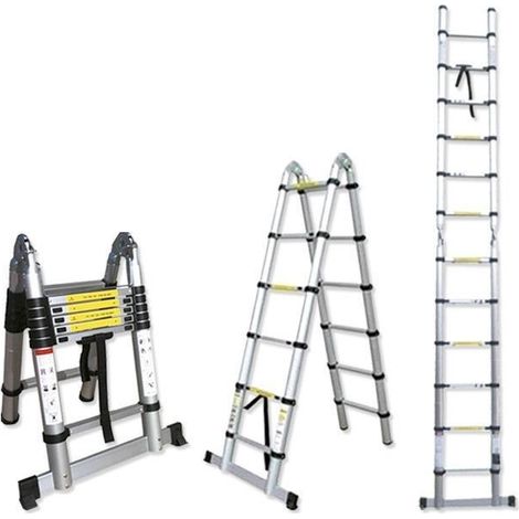 Escalera telescópica en V plegable JBM