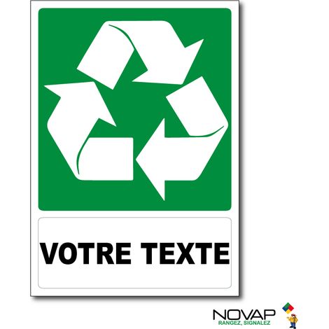 Panneau Recyclage déchets + texte - Rigide A5 - 4600499