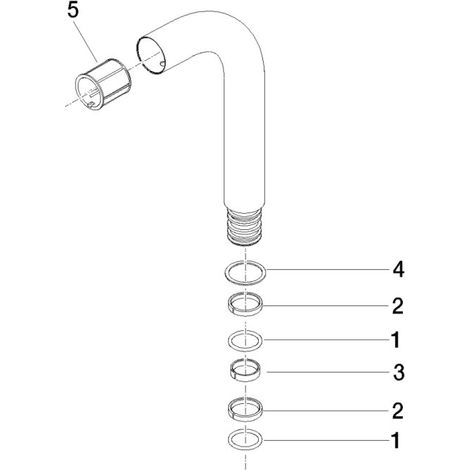 Dornbracht 90282218600-06 Tuyau Pièces de rechange