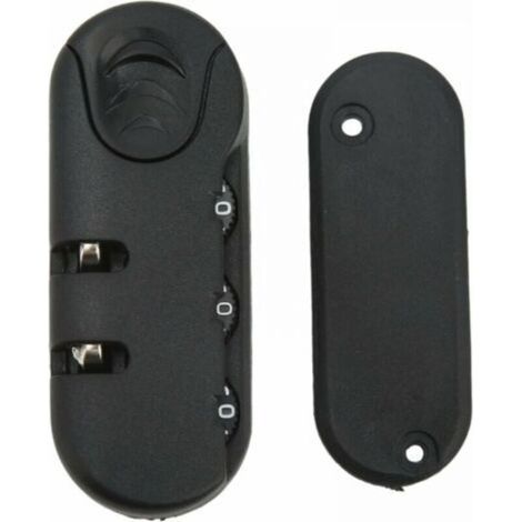 Cadenas à combinaison 3 chiffres – Serrure de sécurité en alliage de zinc – Résistante aux rayures – Pour valises et bagages de voyage (1/4)