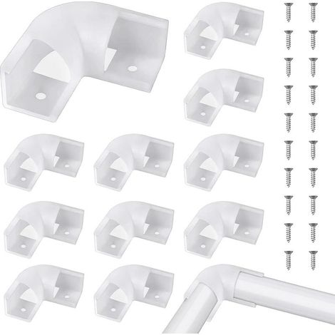 Connecteurs pour rubans LED, 12 connecteurs en V pour rubans en aluminium, adaptateur pour ruban LED avec 24 vis pour une installation facile (1/5)