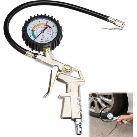 Manometro per pneumatici, Manometri per pneumatici, Manometro digitale, Pistola di gonfiaggio con manometro, Tester di pressione per pneumatici, Gonfiaggio pneumatici auto con schermo LCD per auto e m (1/5)