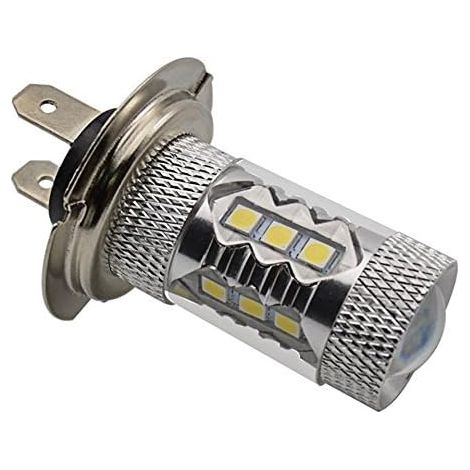 Ampoule LED H7 80W 16 SMD pour feux de brouillard arrière et feux de jour (1/5)