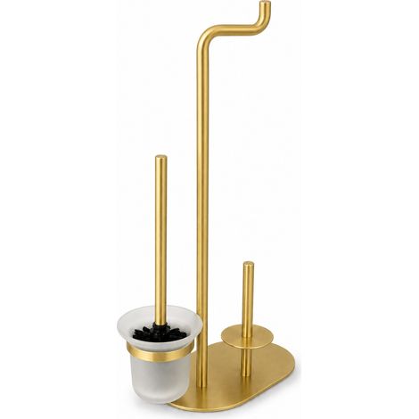 Deante Soporte para papel higiénico 3-en-1 latón cepillado dorado (1/2)