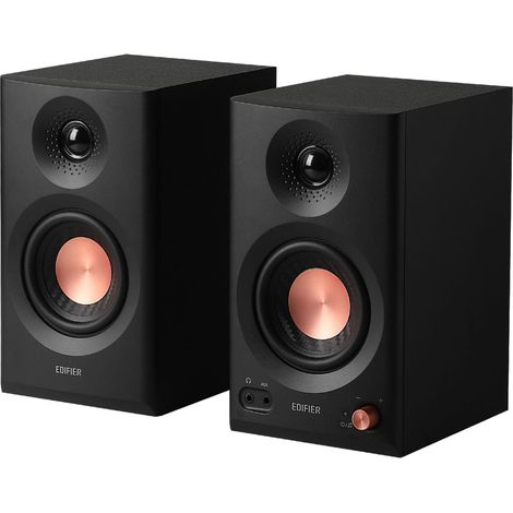 Haut Parleurs de Studio Compacts 2.0, Hi-Res Audio, Bluetooth V5.4, Contrôles physiques, RCA, AUX, Application Mobile, 2x18W, Noir (1/5)