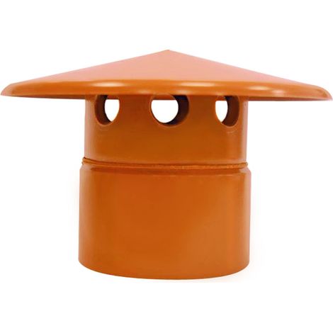 Testa esalatore in pvc : Colore - "Tegola" - RAL 8023, Diametro - 100 (1/2)