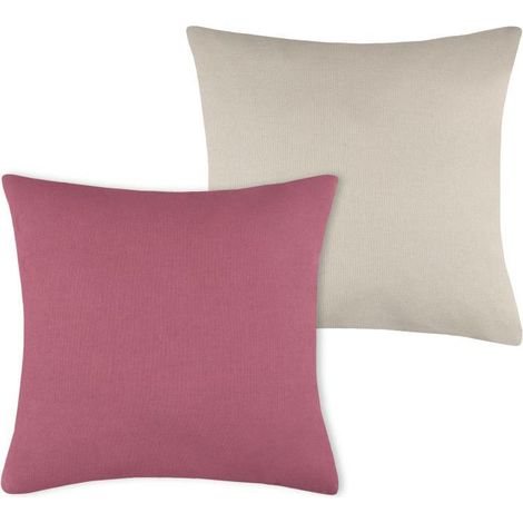 Cuscino DUO 50x50 viola beige chiaro