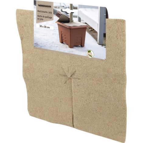 Windhager Mulchscheibe Jute 30 x 30 cm natur Schutzvlies (1/3)