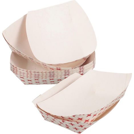 20 plateaux à hot-dogs en papier, boîtes alimentaires pour fêtes-16.50X13.00X4.00CM-White