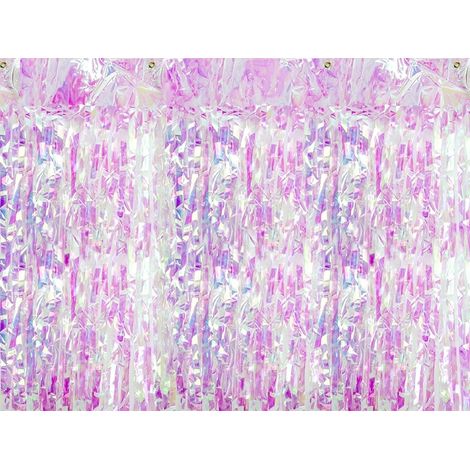 Cortina de fiesta, opalescente, 90x250 cm, 1 unidad. (1/3)
