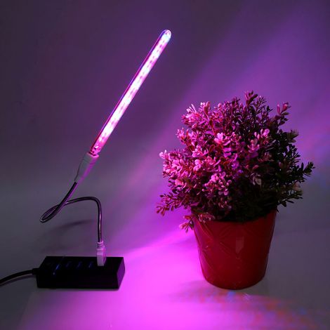 Lampe De Croissance Led Full Spectrum - 5 V - Câble Usb Flexible 35 Cm - Pour Plantes D’intérieur Légumes Fleurs - 1 Pièce (1/5)
