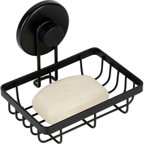 Bathroom Solutions Estante de ducha negra 13,5x10,5x11,5 cm