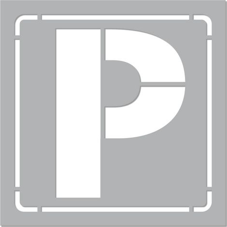 Signaletique.Biz France – Pochoir de marquage au sol parking 300 x 300 mm – PVC expansé blanc – Résistant et réutilisable – Pour signalisation efficace