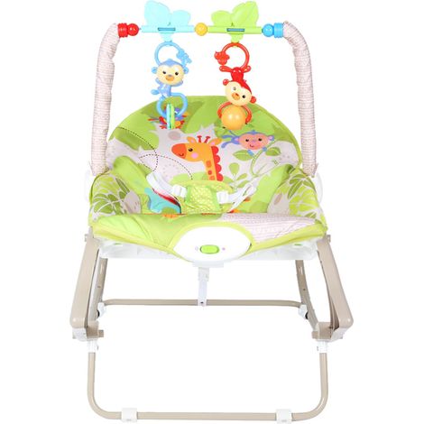 Berceau de chaise berçante doux et détachable pour bébé avec deux jouets (1/5)