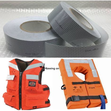 Nastro adesivo Solas tape marino retroroflettente per prodotti di salvataggio omologato Misura - 50mm x 1 Metro (1/5)