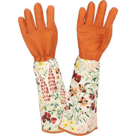 Gants d'élagage de rose, Gants de jardinage anti-épines avec protection de l'avant-bras à manchette longue pour le jardin (1/2)