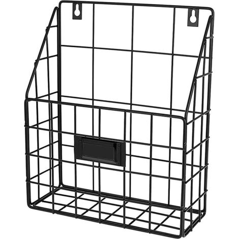 Bandeja metálica para correo, soporte para documentos de pared, económico y fácil de instalar, bandeja para el hogar, la oficina y más. (1/5)
