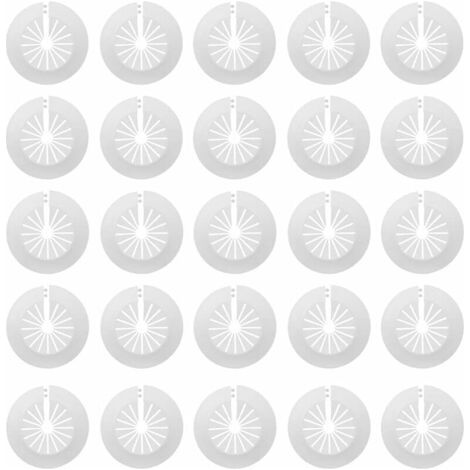 Lot de 30 caches tuyaux en plastique blanc – Rosaces décoratives pour tuyaux de 14-29 mm – Installation rapide et facile – Résistant à la corrosion (1/5)