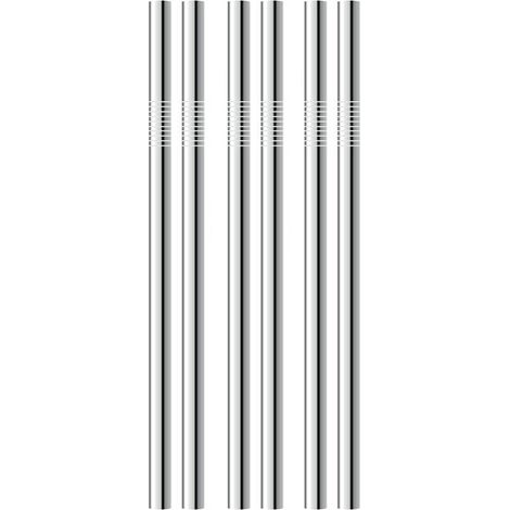 Juego de 16 pajitas de acero inoxidable 304, rectas y curvas, con 2 cepillos de limpieza, para batidos y cócteles. (1/5)