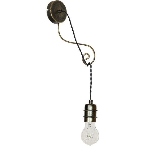 Wandleuchte Messing E27 Metall Vintage Wandlampe