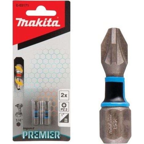 INSERTO CROCE POZIDRIV X AVVITATORE IMPULSI MAKITA - PZXMM 2X25 CF=PZ 2 - 3 confezione