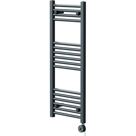 Pizarro Anthracite 1000mm x 400mm Straight Digital Thermostatic Electric Heated Towel Rail (1/5)