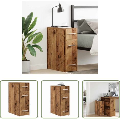 Cabinet de rangement - Armoire d'apothicaire Bois ancien 20 x 45,5 x 60 cm (1/5)