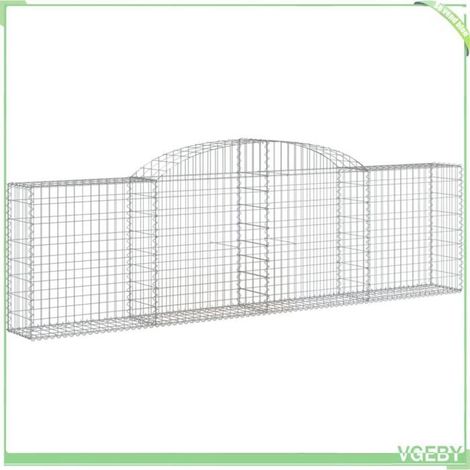Panier de gabion arqué - FAFEICY - 153504 - 300x30x80/100 cm - Fer galvanisé - Ø fil 3,5 mm (1/4)
