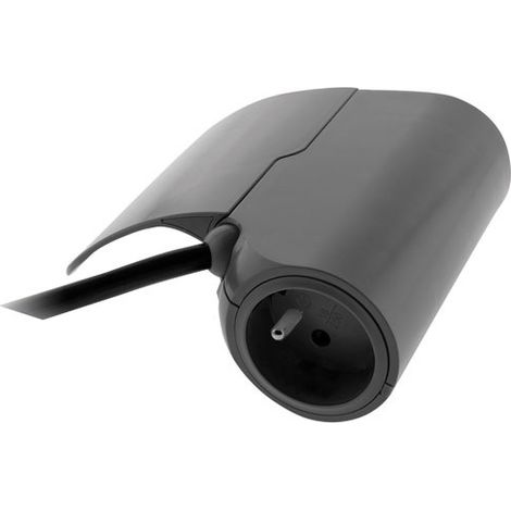 Enchufe redondo 16a 2p + T Ip55 Aluminio cepillado - Thomson