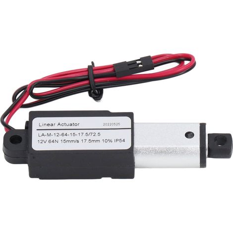 Actionneur linéaire miniature électrique en aluminium ABS, alimentation en courant continu, mini-actionneur de mouvement pour machines agricoles, 12 V, 17,5 mm, 0,7 pouce (1/5)