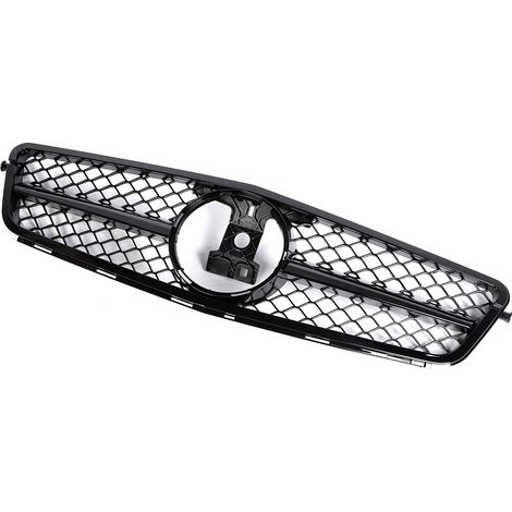 Eosnow Calandre de pare-choc avant noire pour voiture AMG, compatible avec Mercedes Benz classe C W204 08-14 (1/5)