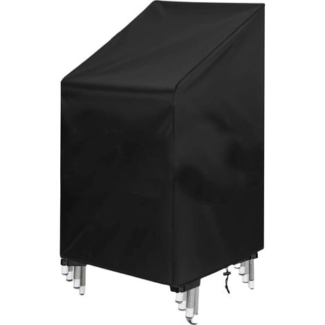 1 Housse De Protection Chaise Jardin 420D Étanche, Cordon De Serrage, Pour Chaises Empilables Et Dossier Haut