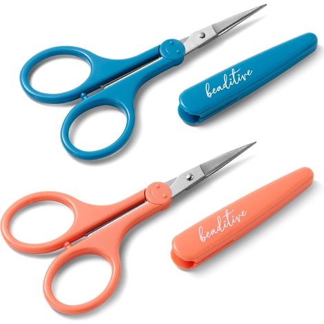détail de haute précision ciseaux set (2-pc) sharp, fine conseils  découpe de papier, scrapbooking, couture, artisanat  acier inoxydable  couvercle de protection (1/5)