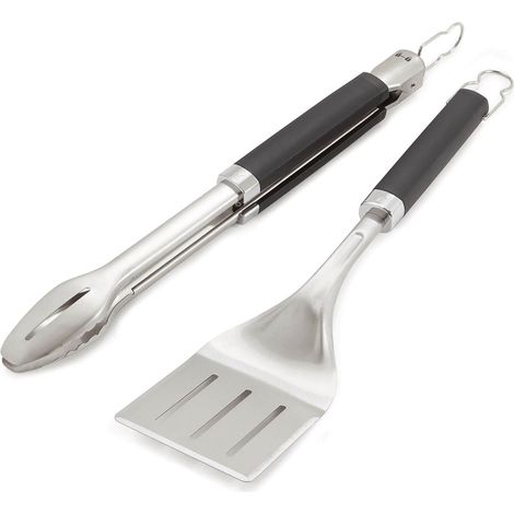 Set 2 Pezzi Accessori per Barbecue Pinza e Paletta (1/5)