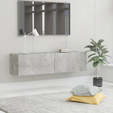 Mobile TV,Mobile Porta TV Salotto,Supporto per TV da Soggiorno Grigio Cemento 120x30x30 cm in Truciolato NVIW70698 BonneVie (1/5)