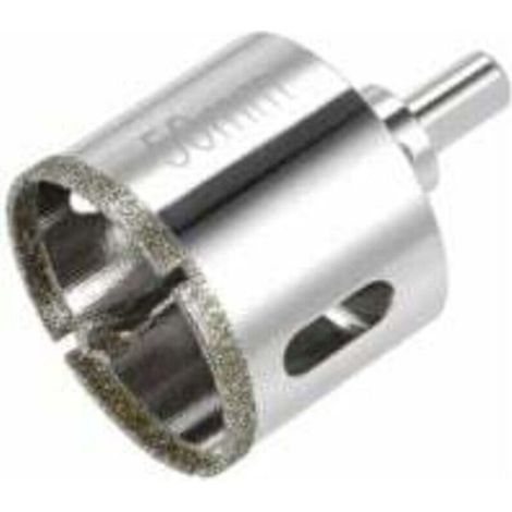 Foret diamant pour scie cloche en verre, céramique, porcelaine, carrelage 50 mm (1/5)