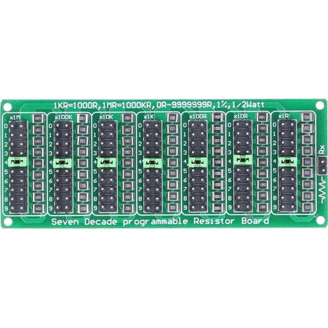Carte de résistances programmables de 1 Ω à 9 999 999 Ω, 8 sections de 0,1 Ω, composant électronique de précision à faible coût (1/5)