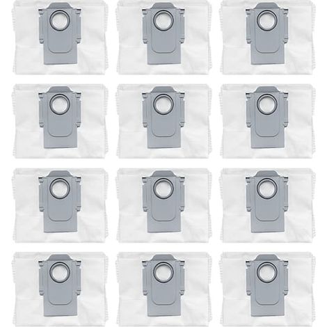 Sacs pour aspirateur (lot de 12) Roborock S7 Maxv Ultra / S7 Pro Ultra / Q5 / Q5 Plus / Q7 / Q7 Plus / Q7 MAX / Q7 Max Plus (1/5)