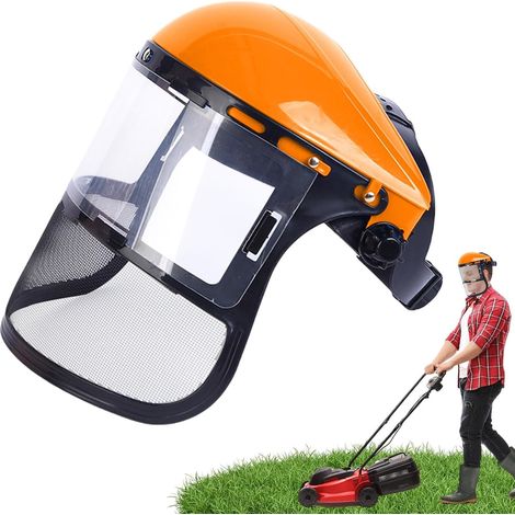 Visière De Protection Du Visage Avce Grillagée, Casque De Sécurité Réutilisable Casque De Protection Pour Tronçonneuse, Écran De Protection Faciale Pour Tondeuse Et Brushcutting (1/5)
