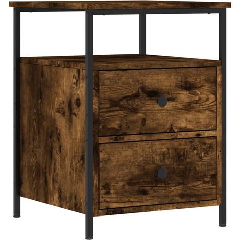 Maison Exclusive - Nachttisch Räuchereiche 44x45x60 cm Holzwerkst